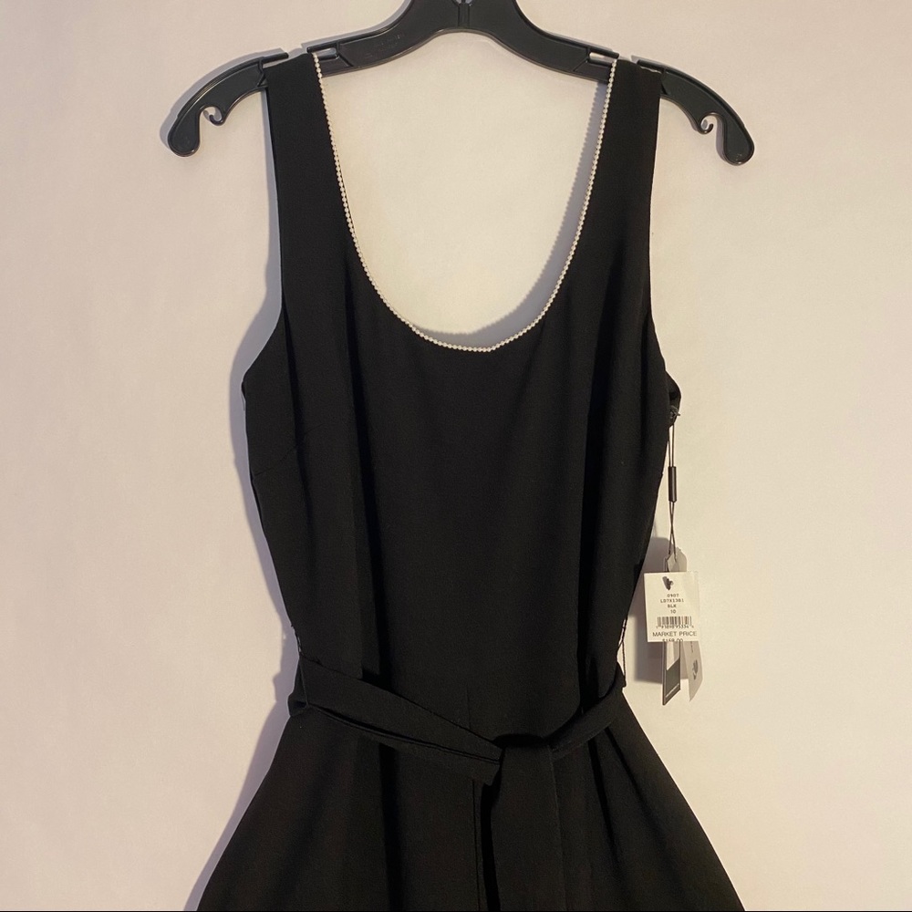 Karl Lagerfeld Jumpsuit w/ Pearl Trim Neckline
